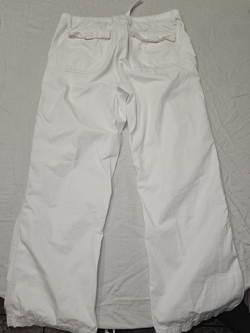 Men's EXPRESS White Casual Wide-Leg Pants